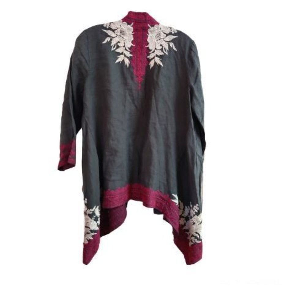 NWT - Johnny Was Women's Camille Embroidered Draped Cardigan - Picture 2 of 6